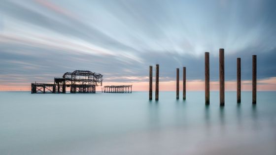 Old West Pier At Sunset — Julia Wainwright, England